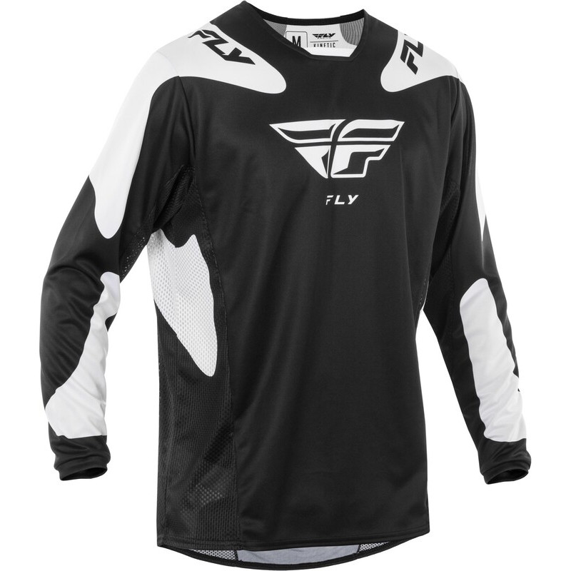 Maillot FLY RACING Kinetic SYM - noir/blanc