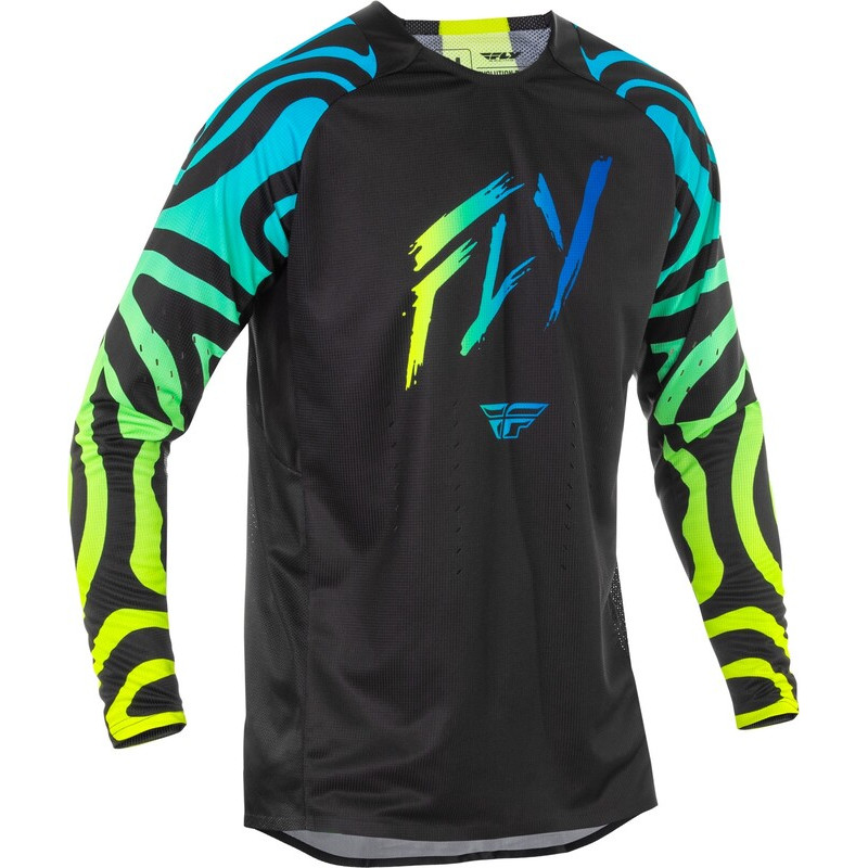 Camiseta FLY RACING Evolution DST S.E. Zen - Negro / Azul / Hi-Vis - talla S