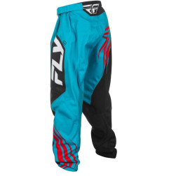 Pantalon enfant FLY RACING F-16 - Cyan/noir/rouge
