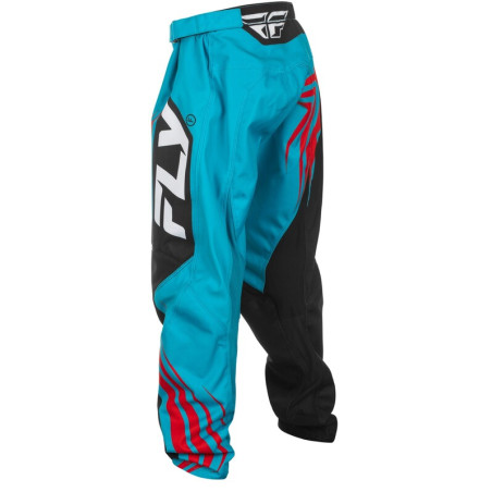 Pantalón infantil FLY RACING F-16 - Cian / Negro / Rojo