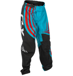 Pantalón infantil FLY RACING F-16 - Cian / Negro / Rojo