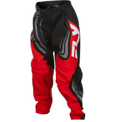 Pantalón infantil FLY RACING F-16 - Negro / Rojo / Blanco