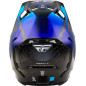 FLY RACING Formula S Carbon Protocol Helm - Schwarz Carbon/Blau - 73-4466