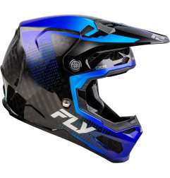 FLY RACING Formula S Carbon Protocol Helmet - Black Carbon/Blue - 73-4466