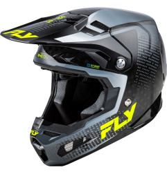 Casco FLY RACING Formula S Carbon Protocol - Carbono negro / Gris / Hi-Vis