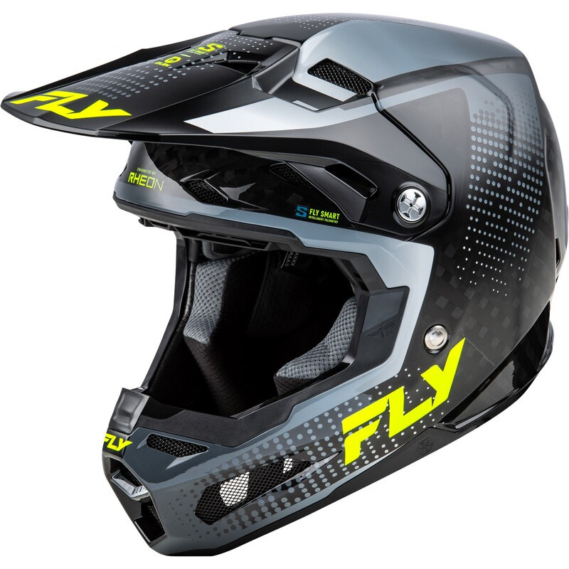 FLY RACING Formula S Carbon Protocol Helmet - Black Carbon/Grey/Hi-Vis