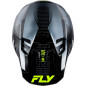 FLY RACING Formula S Carbon Protocol Helm - Schwarz Carbon/Grau/Hi-Vis