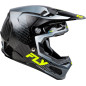 FLY RACING Formula S Carbon Protocol Helm - Schwarz Carbon/Grau/Hi-Vis