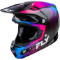 FLY RACING Formula S Carbon Protocol Helm - Schwarz Carbon/Blau/Pink - Größe XL