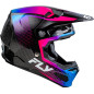 Casque FLY RACING Formula S Carbon Protocol - noir carbone/bleu/rose - taille XL