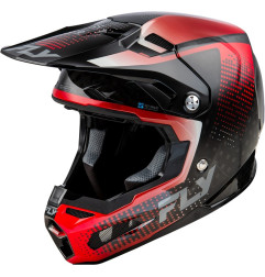 FLY RACING Formula S Carbon Protocol Helmet - Black Carbon/Red - 73-4465