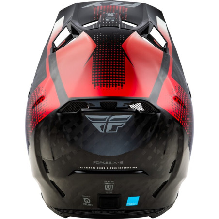 FLY RACING Formula S Carbon Protocol Helmet - Black Carbon/Red - 73-4465