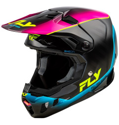 FLY RACING Formula CC L.E. Underglow Helm - Grau/Pink/Blau