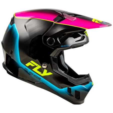 Casque FLY RACING Formula CC L.E. Underglow - gris/rose/bleu - taille XL
