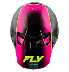 FLY RACING Formula CC L.E. Underglow Helm - Grau/Pink/Blau