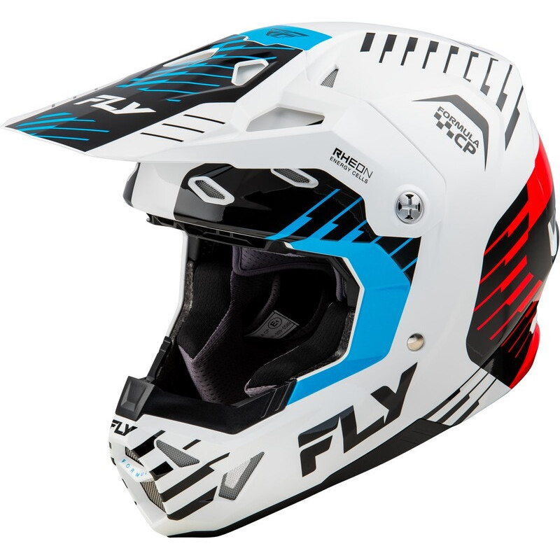 Casque FLY RACING Formula CP Slice - blanc/rouge/cyan - taille XL Casque FLY RACING Formula CP Slice - blanc/rouge/cyan - taille XL