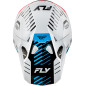 FLY RACING Formula CP Slice Helmet - White/Red/Cyan - size XL
