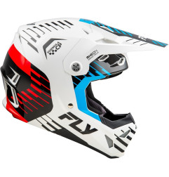 Casque FLY RACING Formula CP Slice - blanc/rouge/cyan
