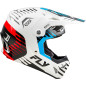Casco FLY RACING Formula CP Slice - Blanco / Rojo / Cian - talla XL