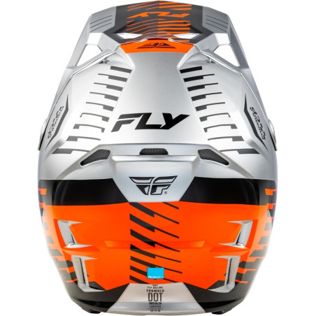 FLY RACING Formula CP Slice Helm - Grau/Orange/Schwarz