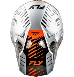 FLY RACING Formula CP Slice Helm - Grau/Orange/Schwarz