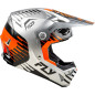 FLY RACING Formula CP Slice Helm - Grau/Orange/Schwarz