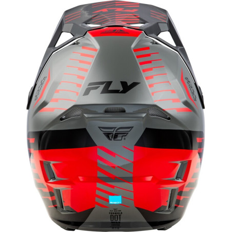 FLY RACING Formula CP Slice Helmet - Grey/Red/Black - size XL