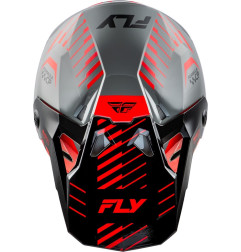 FLY RACING Formula CP Slice Helm - Grau/Rot/Schwarz