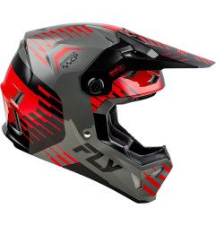 Casque FLY RACING Formula CP Slice - gris/rouge/noir