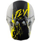 FLY RACING Formula CP Manic Helm - Mattgrau/Schwarz/Gelb - Größe XL