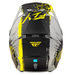 Casco FLY RACING Formula CP Manic - Gris mate / Negro / Amarillo