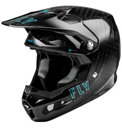 FLY RACING Formula S Carbon Solid Jugend Helm - Schwarz