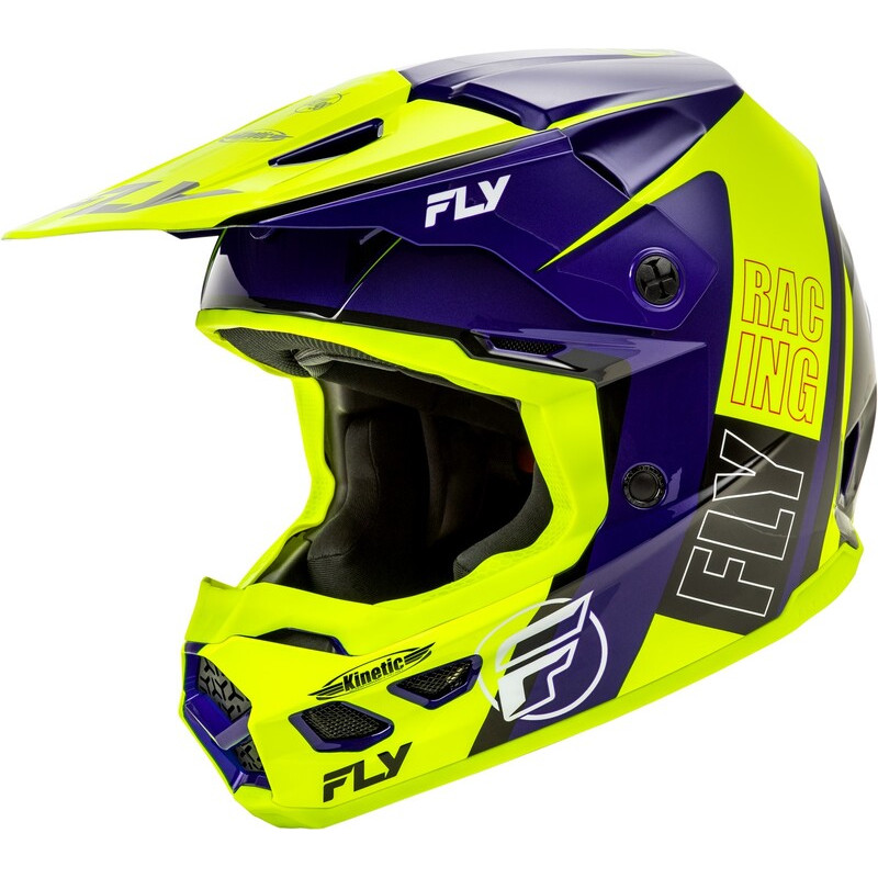 Casque FLY RACING Kinetic Rally - Hi-Vis/bleu/noir - taille XL
