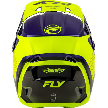 FLY RACING Kinetic Rally Helm - Hi-Vis/Blau/Schwarz - Größe XL
