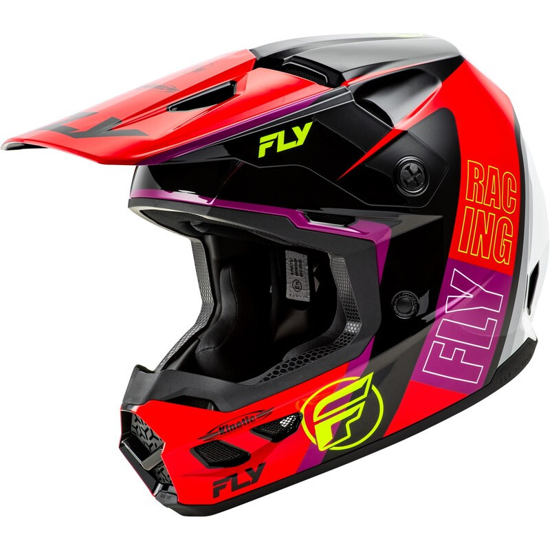 Casque FLY RACING Kinetic Rally - rouge/noir/blanc - taille XL