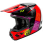 FLY RACING Kinetic Rally Helm - Rot/Schwarz/Weiß - Größe XL