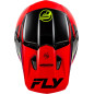 FLY RACING Kinetic Rally Helm - Rot/Schwarz/Weiß - Größe XL