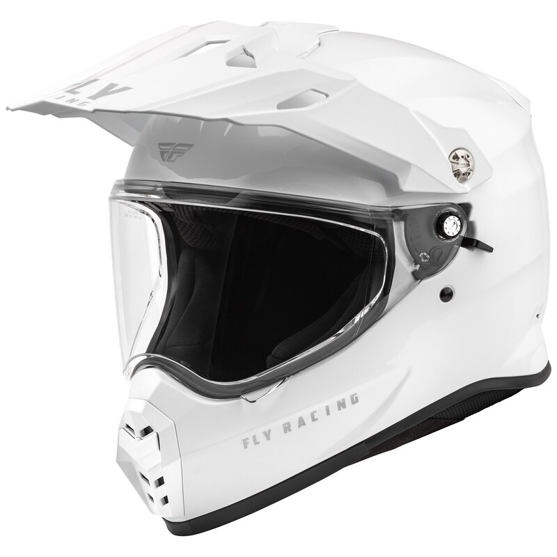 FLY RACING Trekker Solid Helm - Weiß