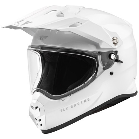 FLY RACING Trekker Solid Helm - Weiß
