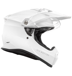 FLY RACING Trekker Solid Helm - Weiß