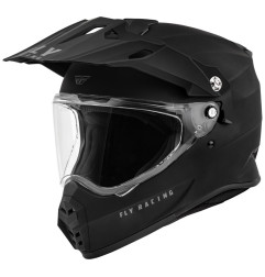 FLY RACING Trekker Solid Helm - Mattschwarz