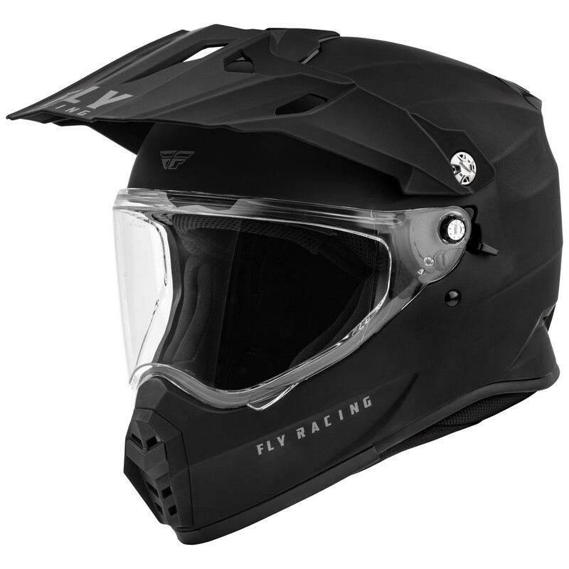 FLY RACING Trekker Solid Helm - Mattschwarz