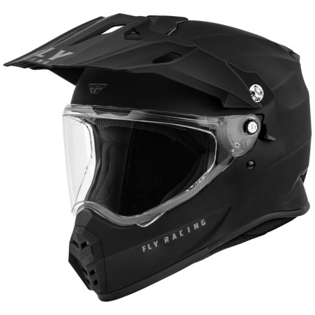 FLY RACING Trekker Solid Helm - Mattschwarz