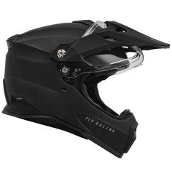 FLY RACING Trekker Solid Helm - Mattschwarz