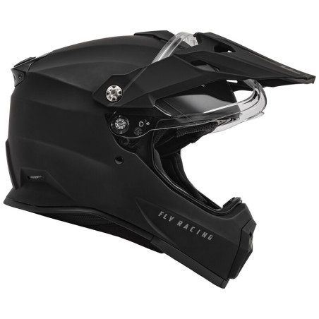 FLY RACING Trekker Solid Helm - Mattschwarz