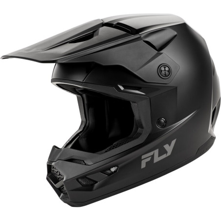FLY RACING Kinetic Solid Jugend Helm - Mattschwarz