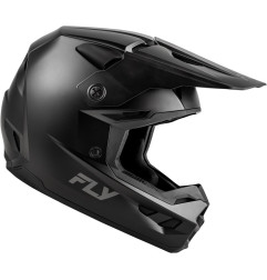 FLY RACING Kinetic Solid Jugend Helm - Mattschwarz