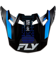 Visière FLY RACING Formula S Carbon Protocol - noir carbone/bleu