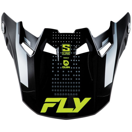 FLY RACING Formula S Carbon Protocol Peak - Black Carbon/Grey/Hi-Vis