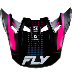 FLY RACING Formula S Carbon Protocol Peak - Black Carbon/Blue/Pink